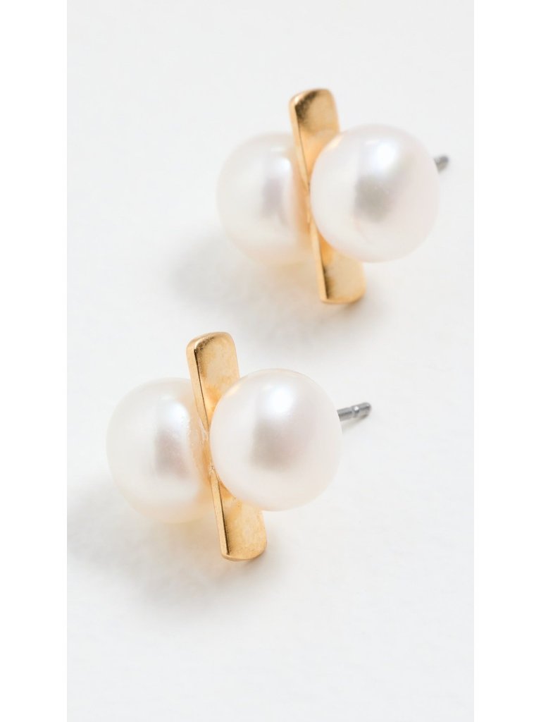 Brinker Eliza Pearl Mallow Studs One Size Womens Jewelry 100$